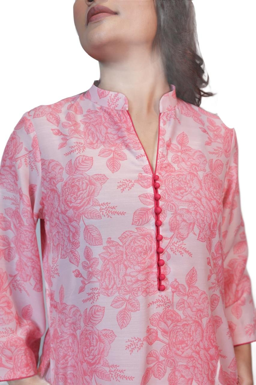Cotton Pink Kurta Set - Image 3