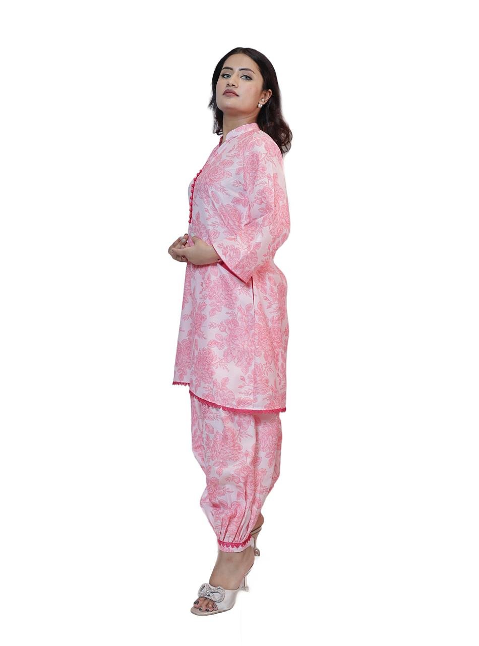 Cotton Pink Kurta Set