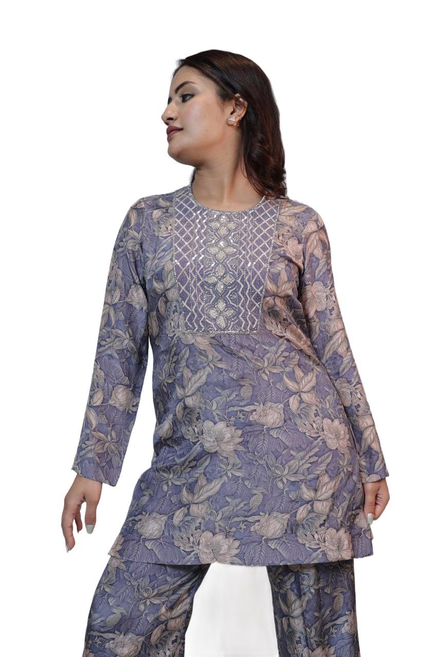Kaftan Printed Kurta Set - Image 3