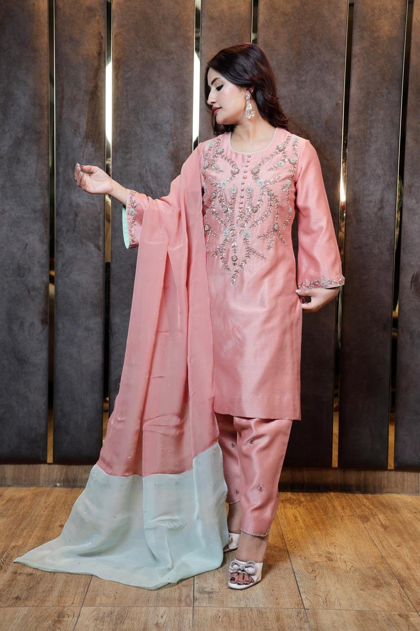 Peach Pink Suit
