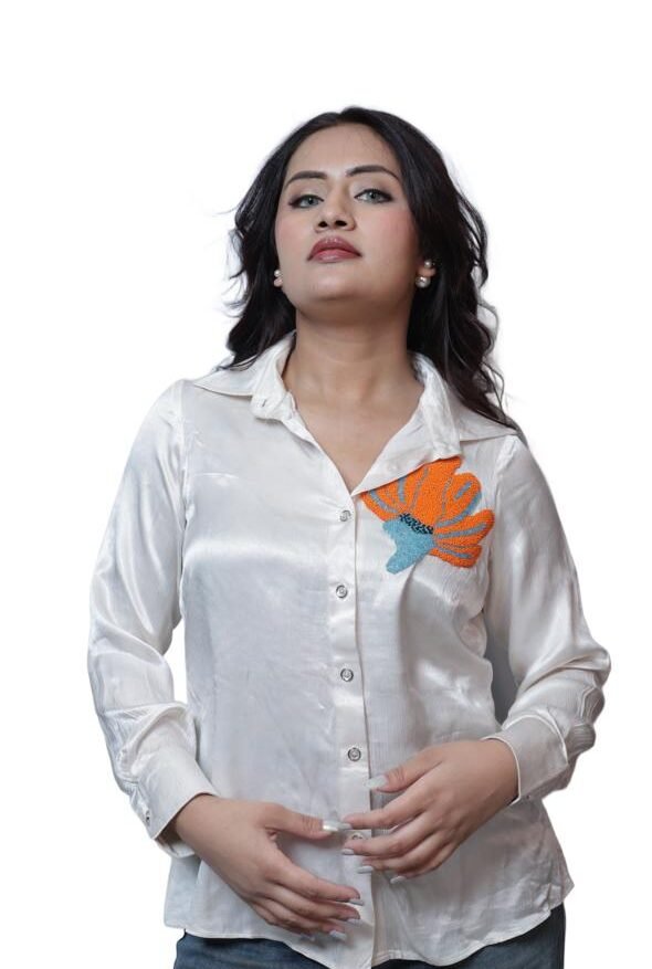 White Satin Shirt