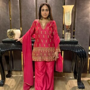 Pink Suit with Bell Bottom Pants